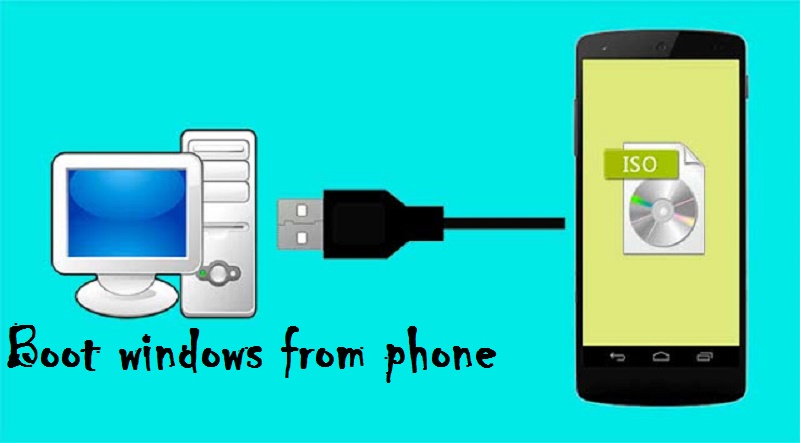 Boot windows from android phone with DriveDroid