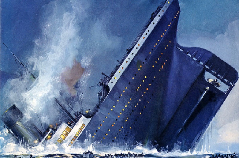 Where the Titanic sank