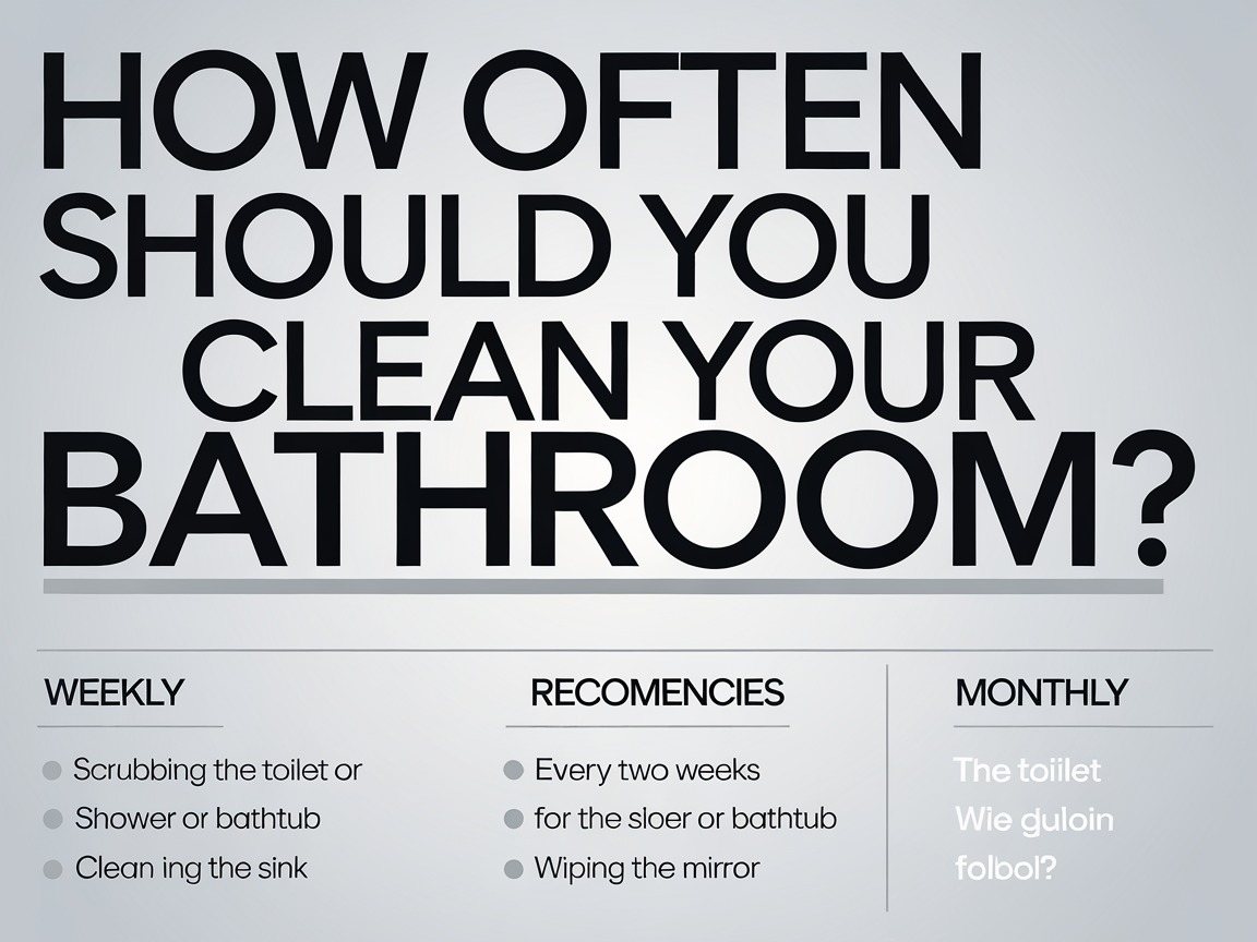 Is it okay to clean the bathroom once a month