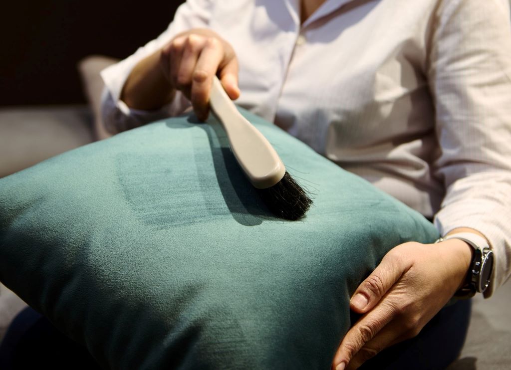 Are there commercial mildew removers safe for velvet?