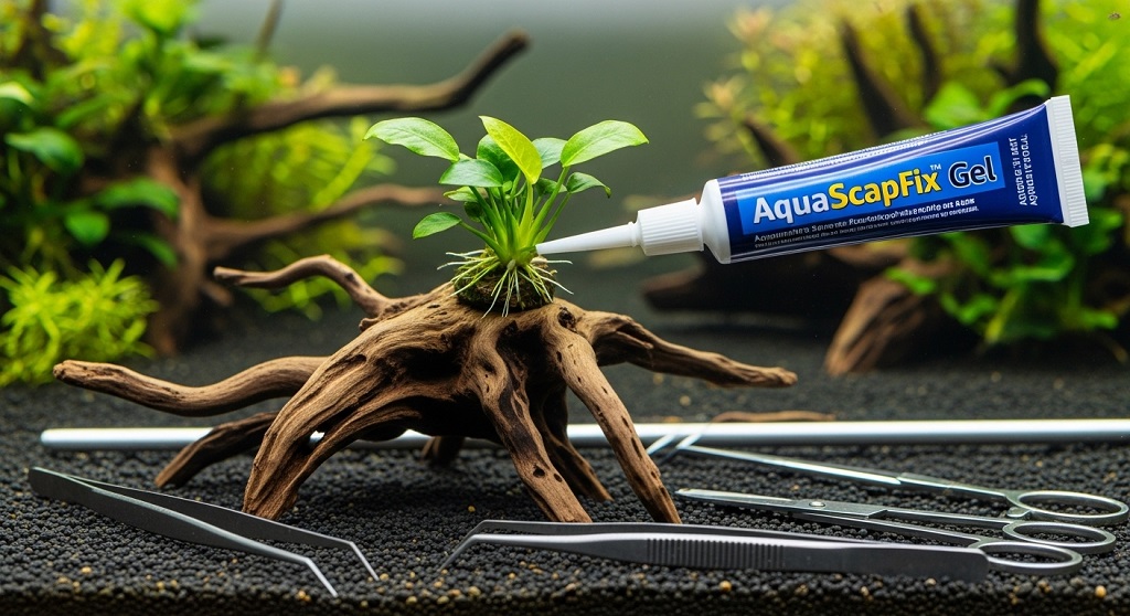 Using cyanoacrylate aquarium glue for rock aquascaping structure