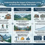 Explore how mountain living shapes Snowmass Village real estate. Learn how elevation, climate, and luxury lifestyle drive property values and local trends.