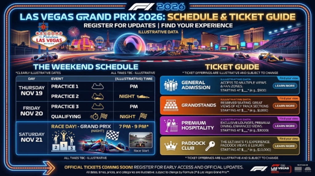 Las Vegas Grand Prix 2026 schedule and ticket guide banner