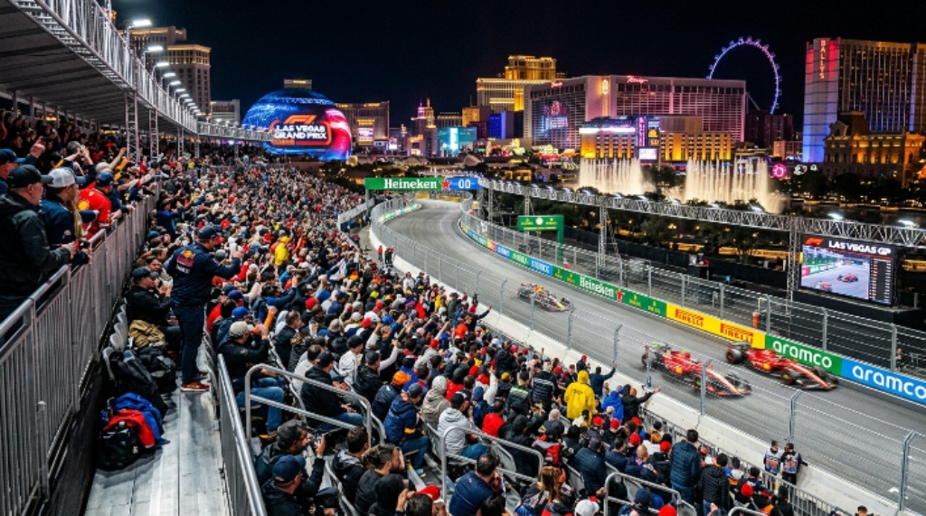Formula 1 grandstand seating along the Las Vegas Strip Circuit