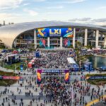 SoFi Stadium exterior ahead of Super Bowl LXI in Inglewood, California