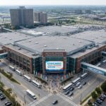 Aerial view of the Donald E. Stephens Convention Center in Rosemont Illinois, host venue of the Travel and Adventure Show Chicago 2027